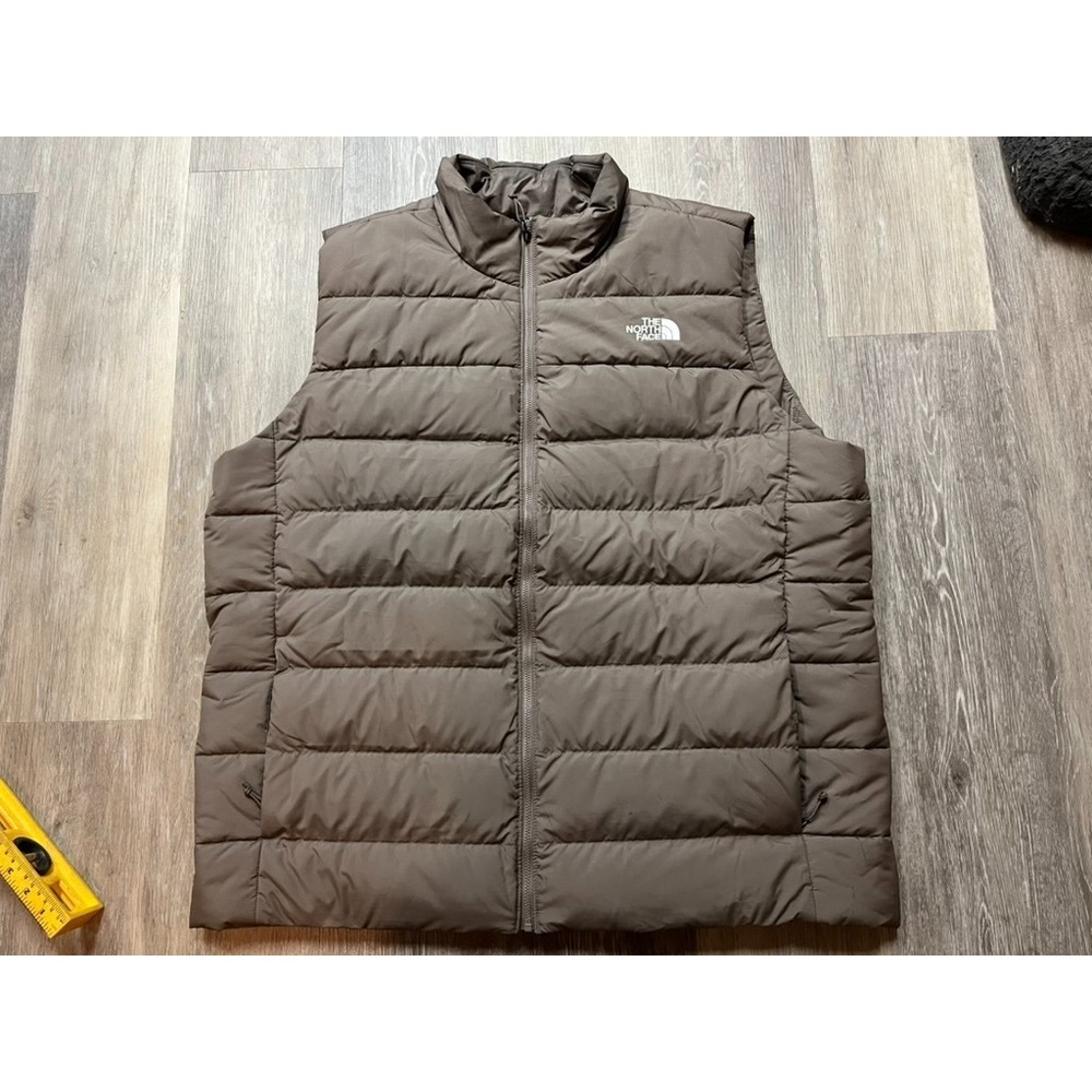 North Face Aconcagua Down Puffer Vest Falcon Brown Men's Size XXL